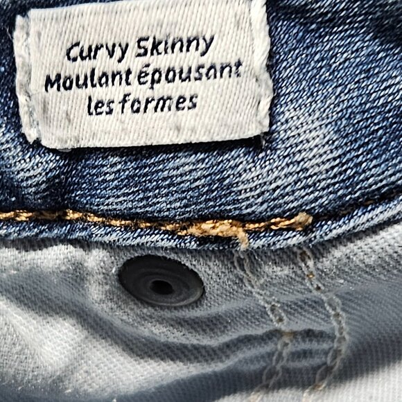 Amazon Essentials Curvy Skinny Jeans Womens Size 18L Mid Rise Medium Wash Denim - Picture 6 of 9